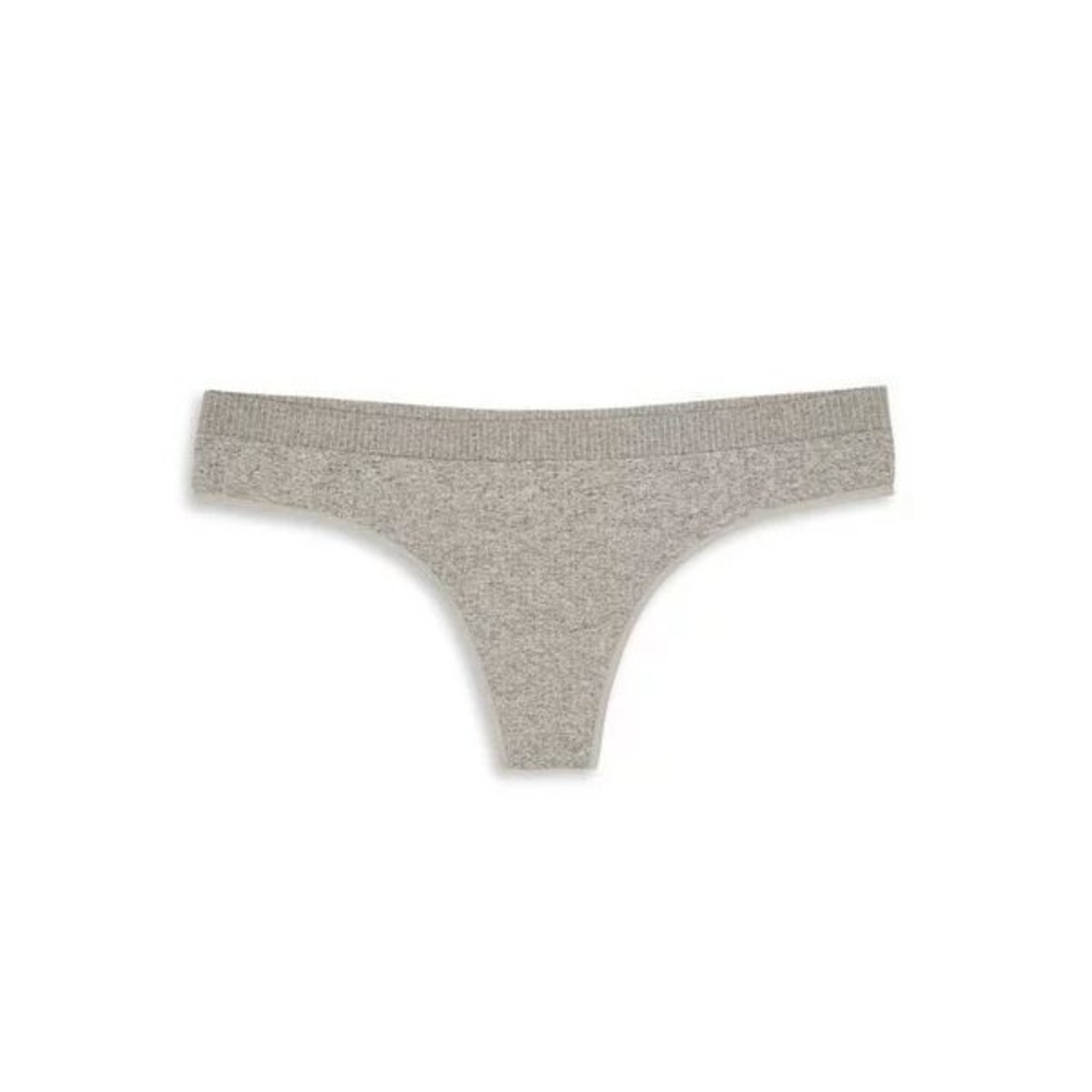 Set of 3 Large (11/13) Heather Gray No Boundaries Juniors Seamless Thong Panty